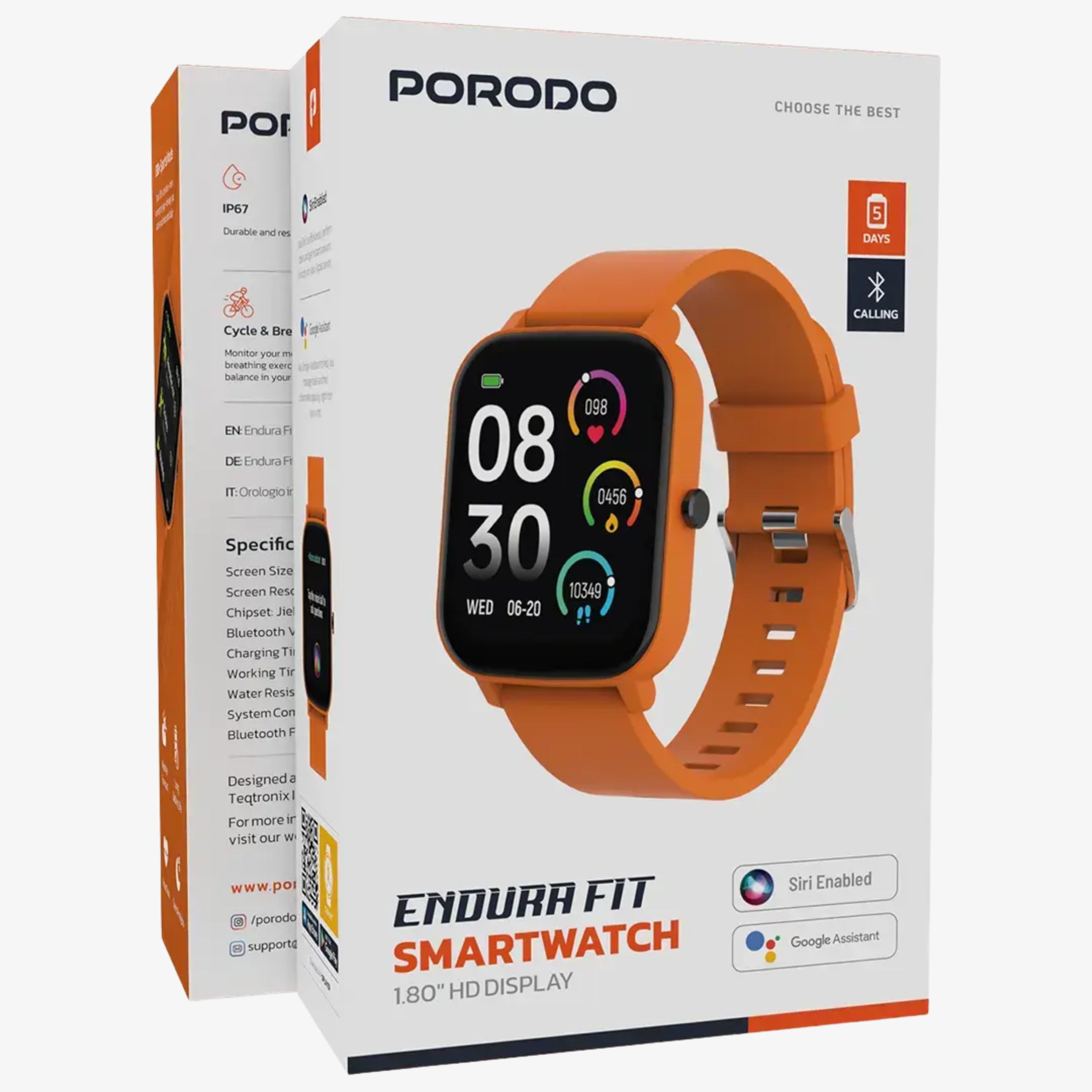 Endura Fit Smart Watch -1.80" HD Display