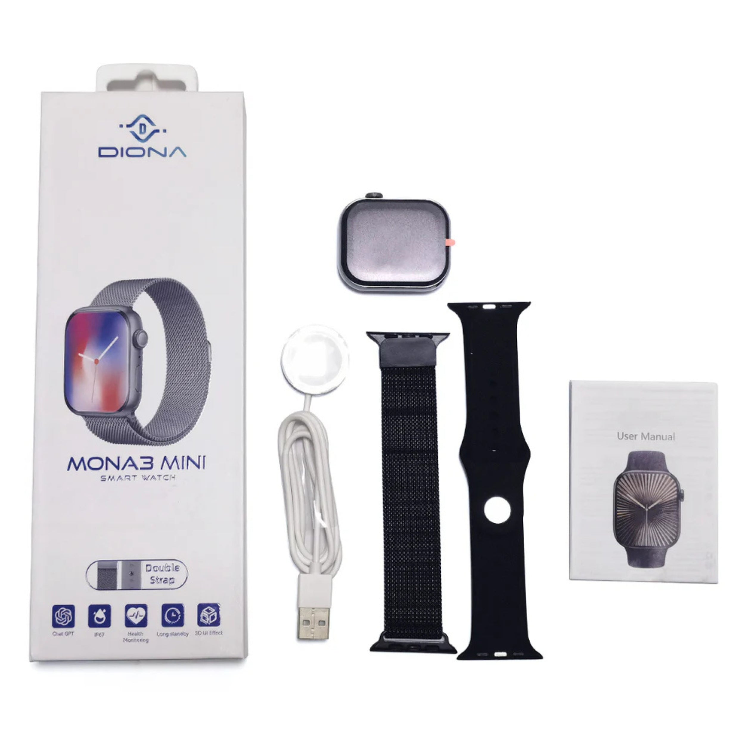 Smart Watch Mona3 Mini- Double Strap