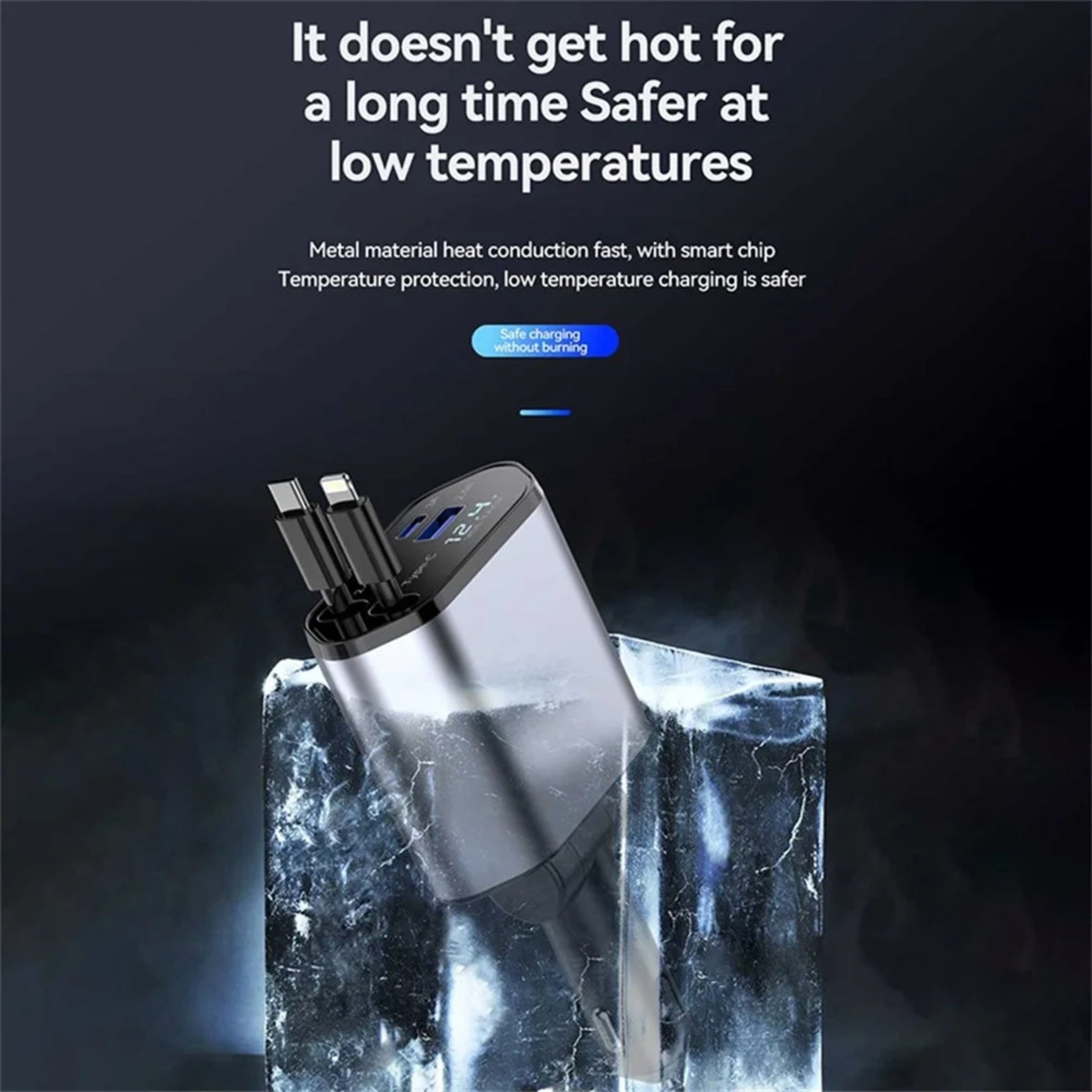 Car Travel Charger 4in 1- Adjustable