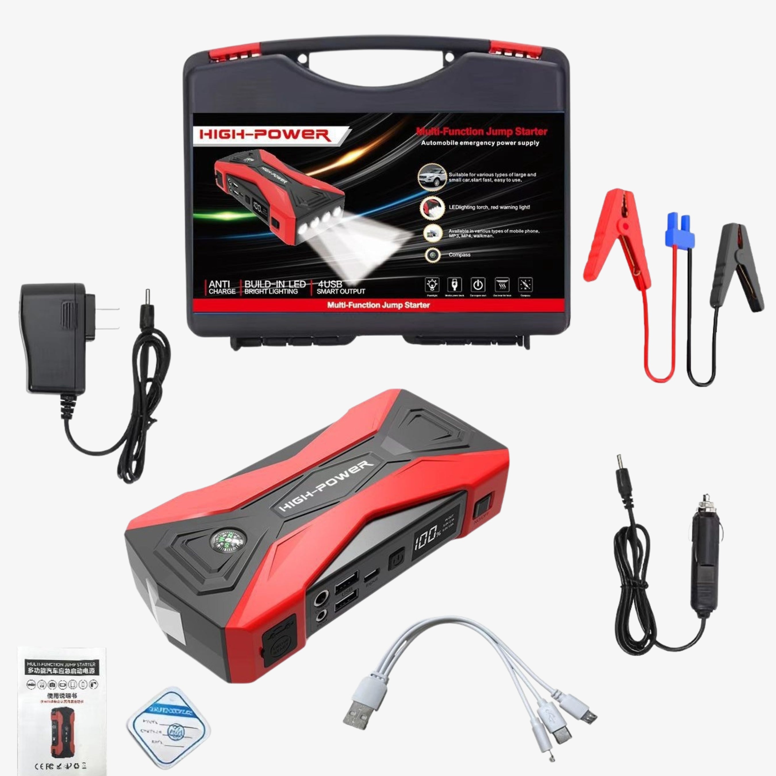 HIGH-POWER - Y6 Car Jump Starter - Multi-Function