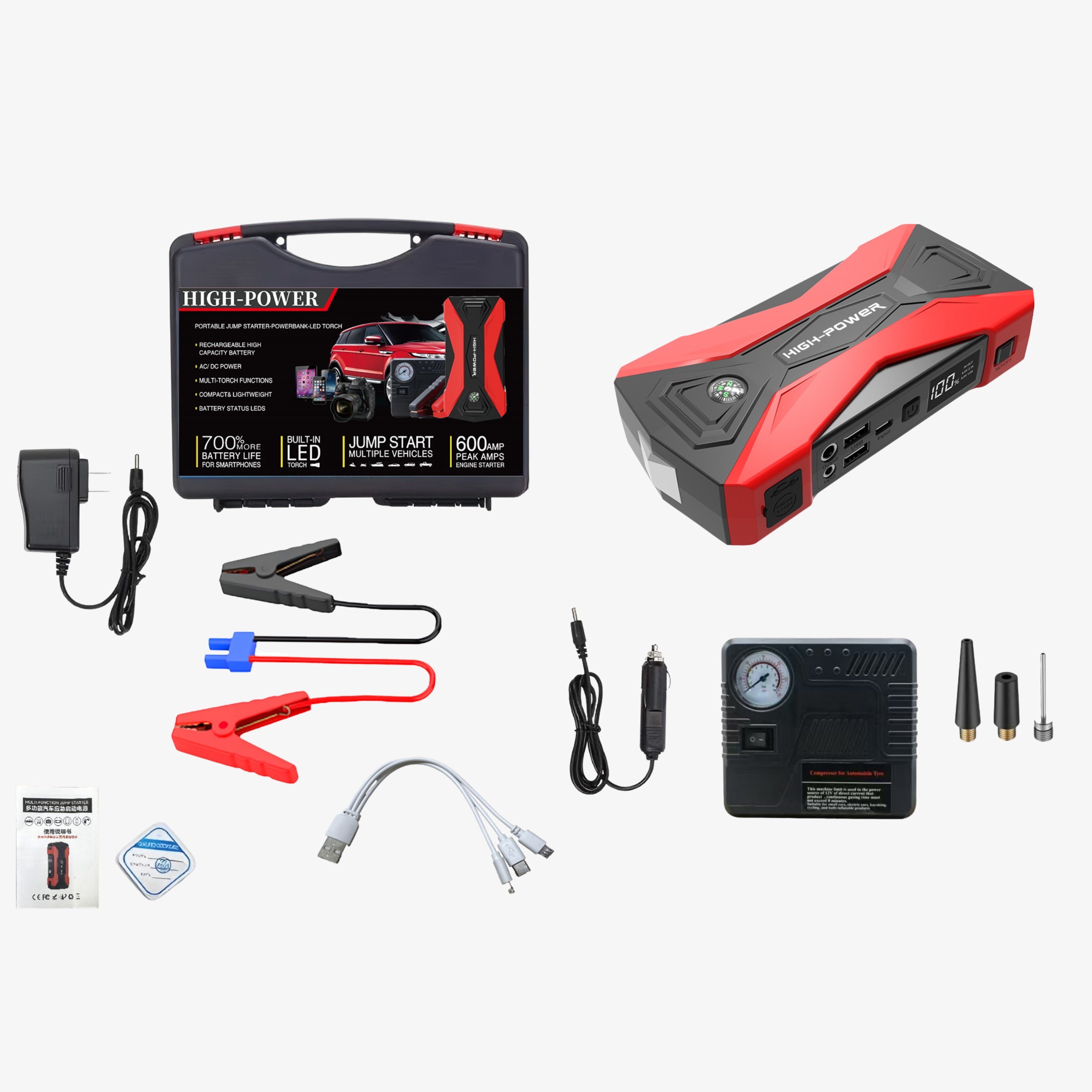 HIGH-POWER - Y6 Car Jump Starter - Multi-Function