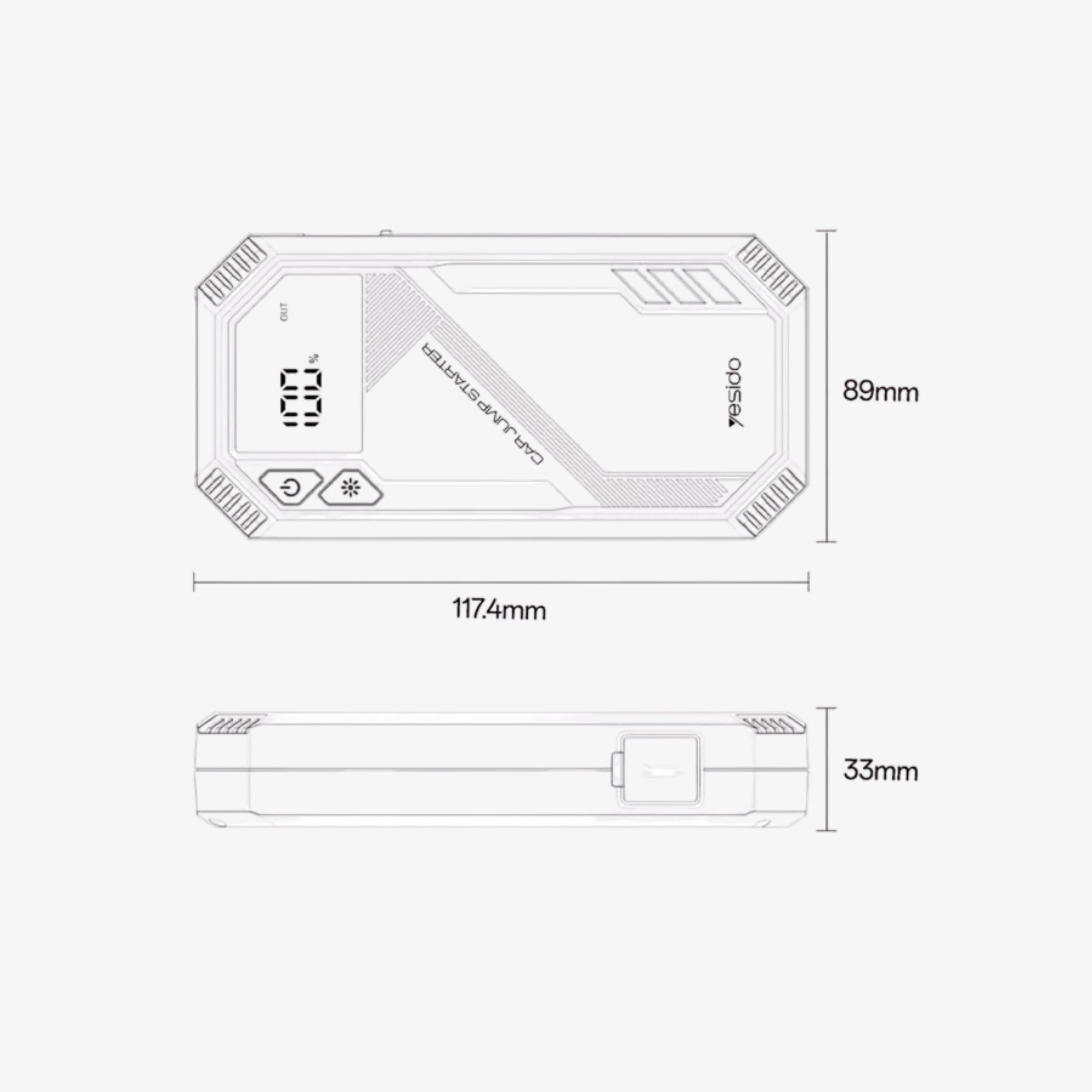 CAR JUMP STARTER - 6000mAh