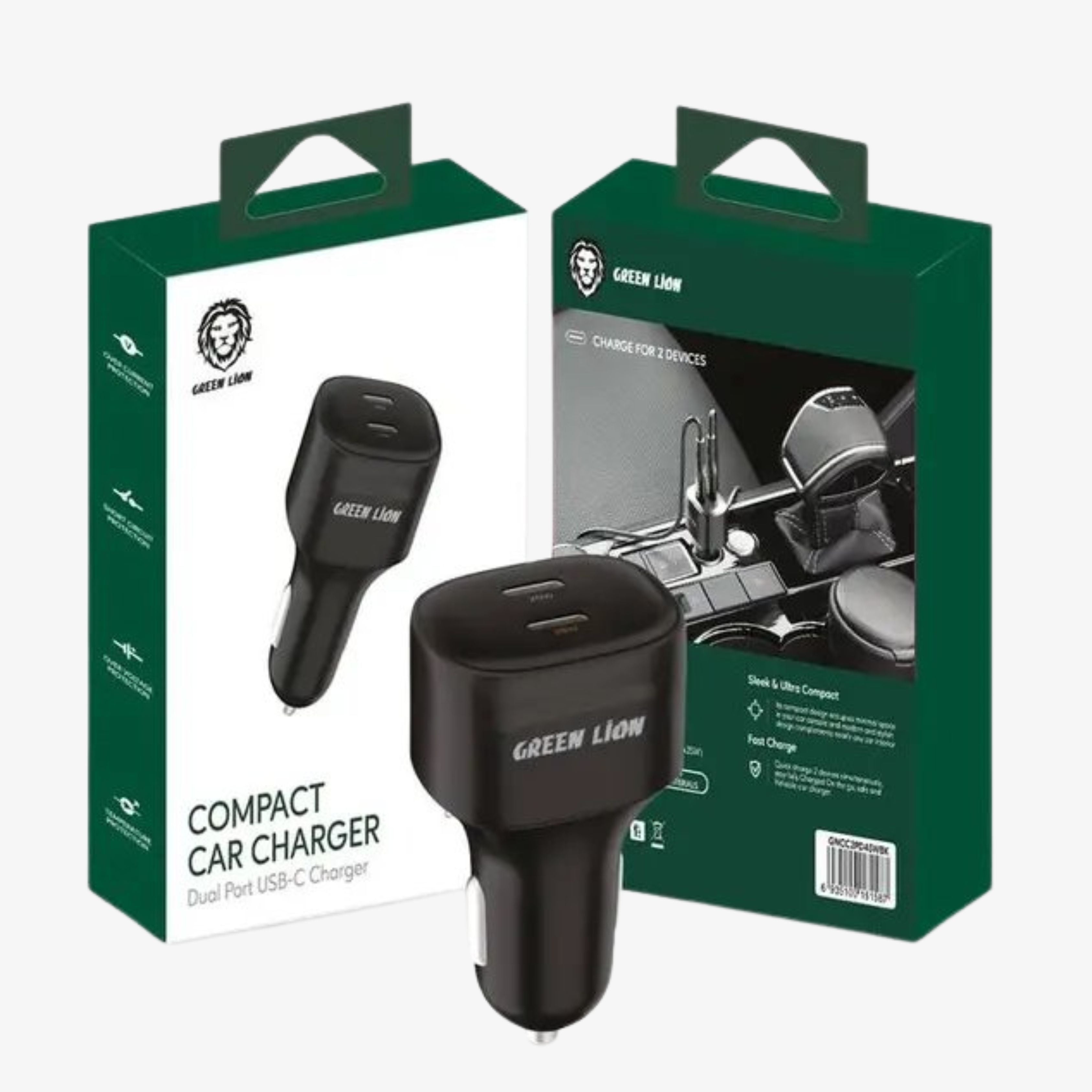 Dual PD& QC 3.0 -50W Car Charger- 2xType C ouput
