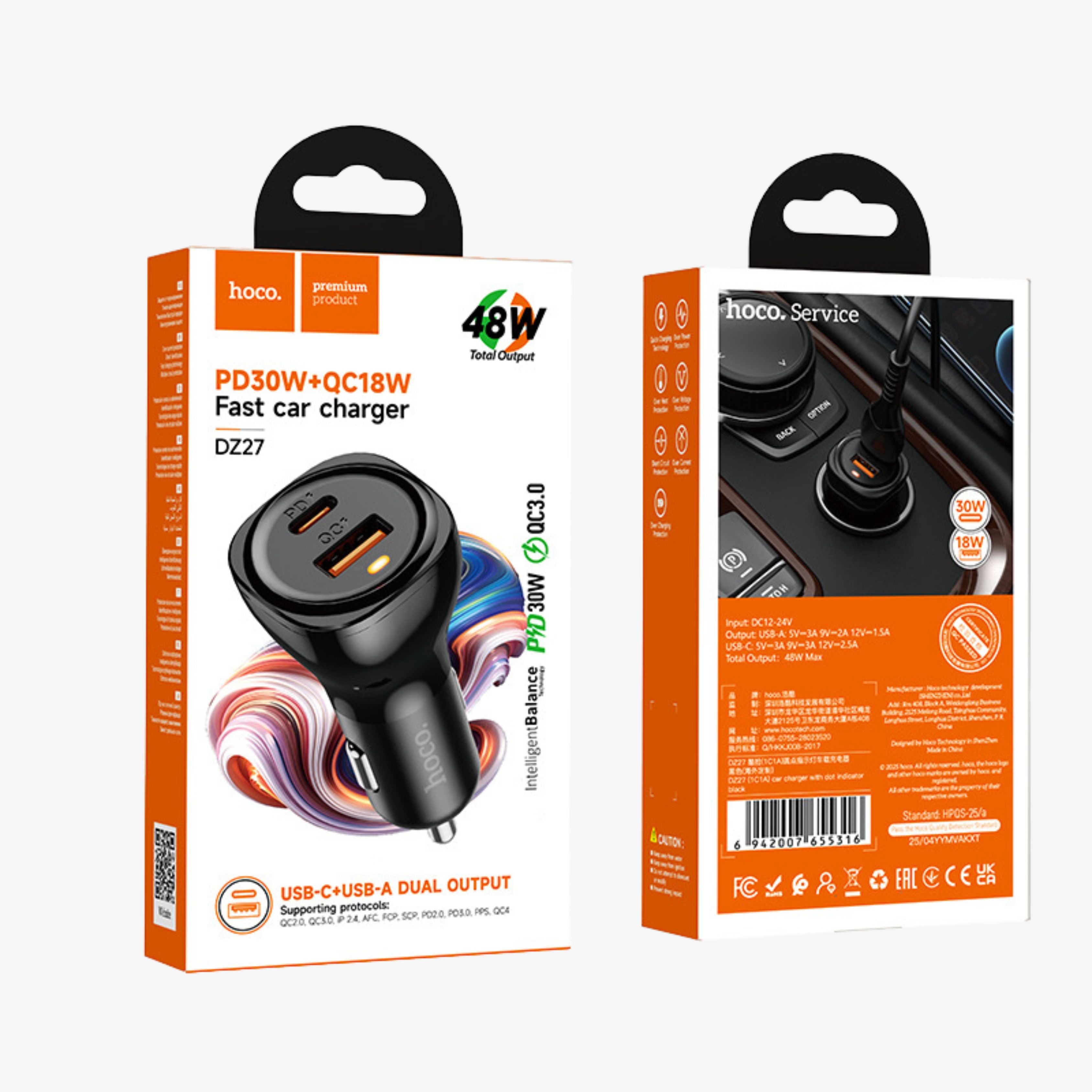 PD30W+QC18w- fast car charger-DZ27